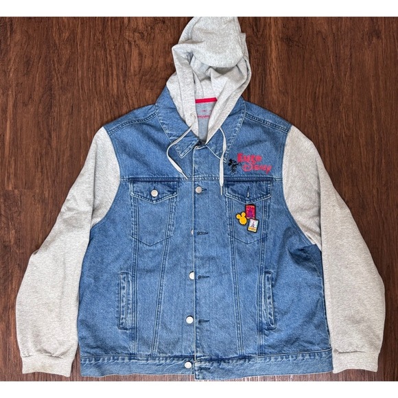 Disneyland Paris 30th Euro Disney Jeans Denim Jacket Size XXL - Picture 3 of 6